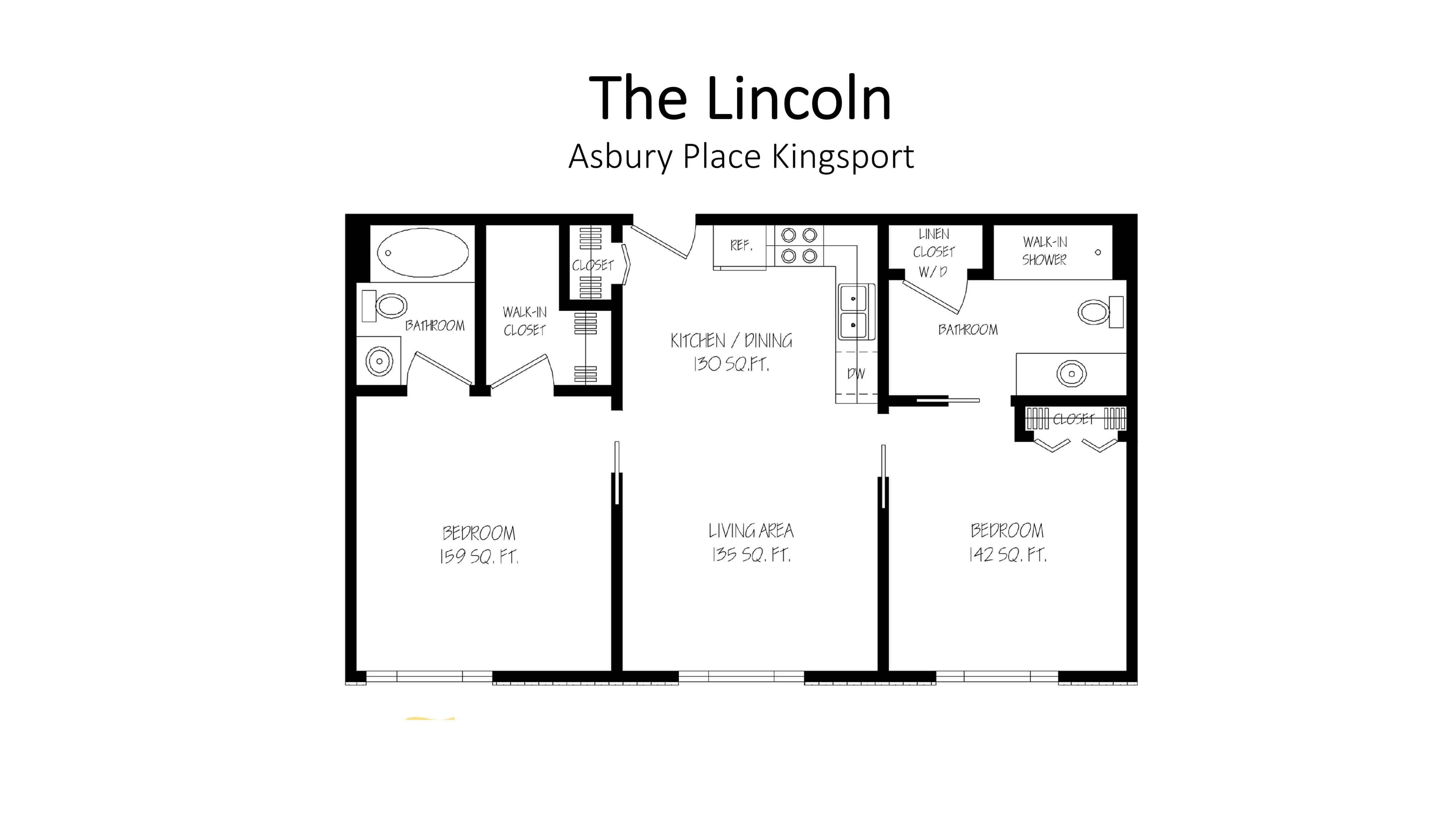 Asbury Place Kingsport The Lincoln Floorplan