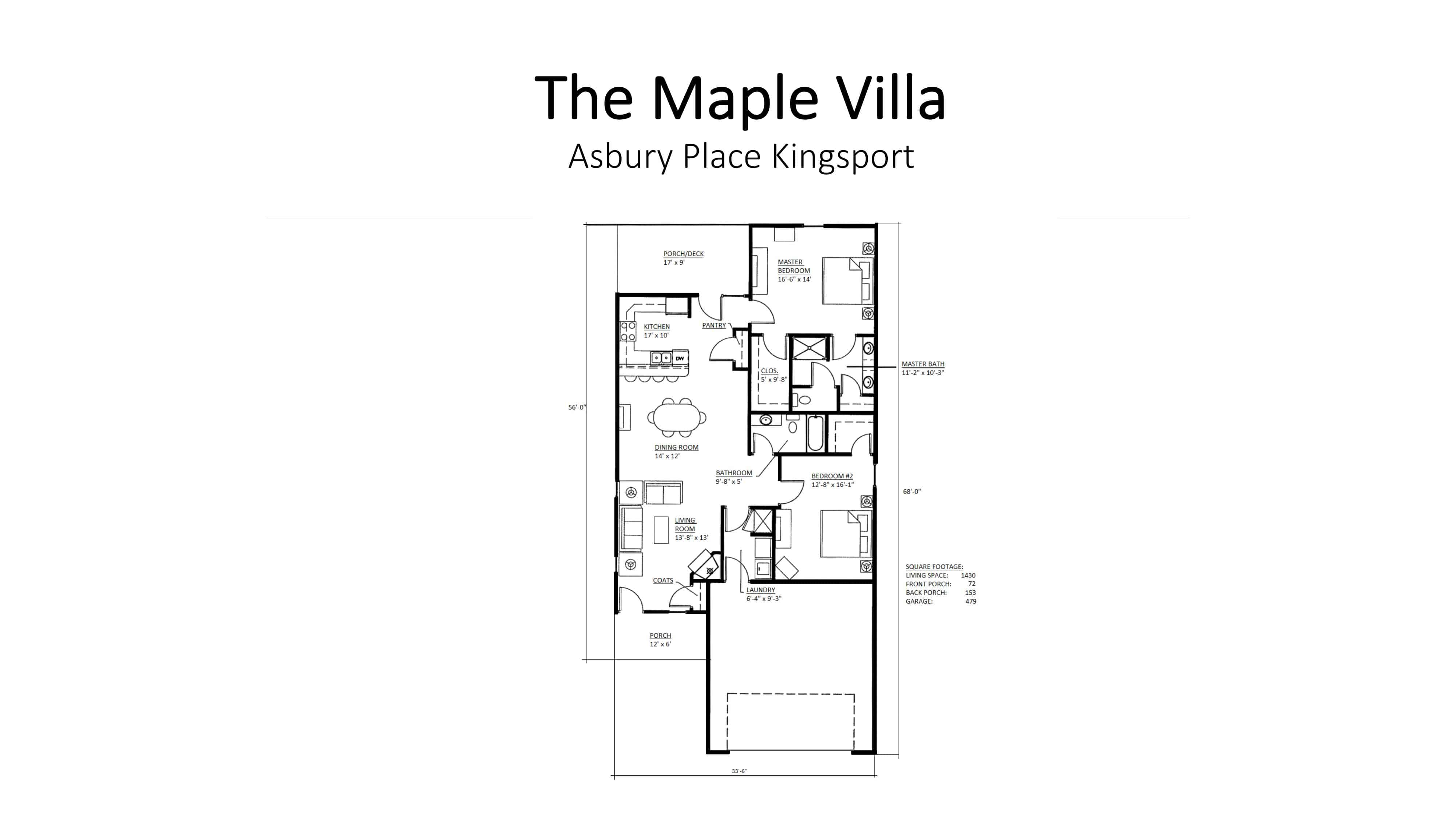 Asbury Place Kingsport The Maple Villa Floorplan
