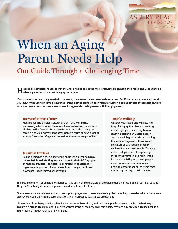 When an Aging Parent Needs Help