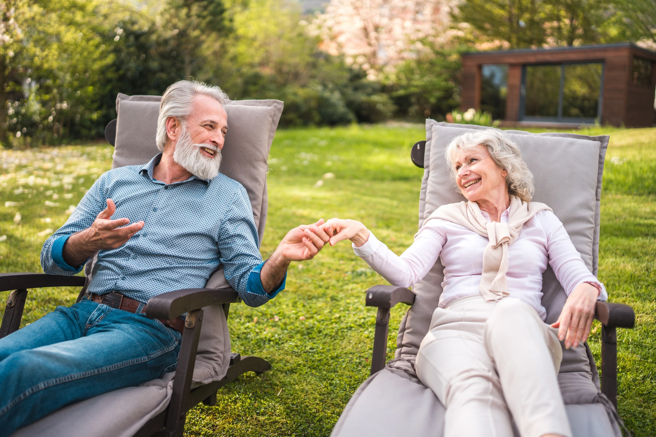 A peaceful senior couple enjoying the lifestyle benefits of retiring in Kingsport Tennessee